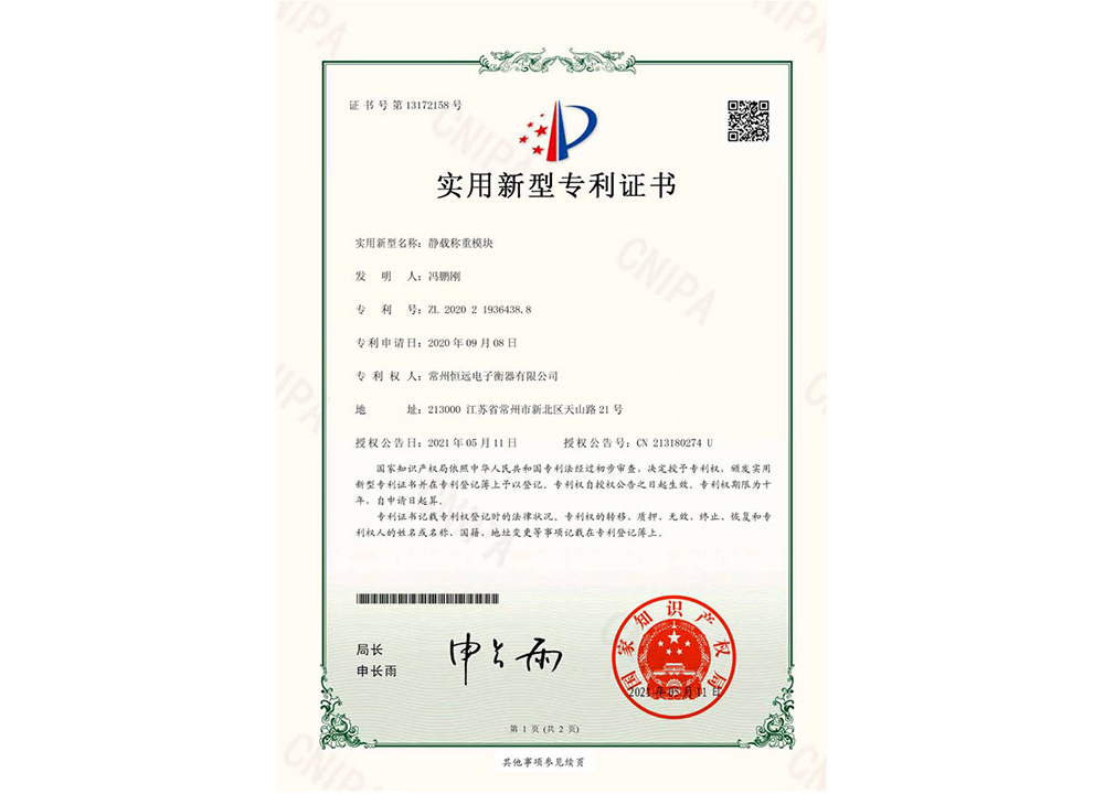 靜載稱(cheng)重糢塊